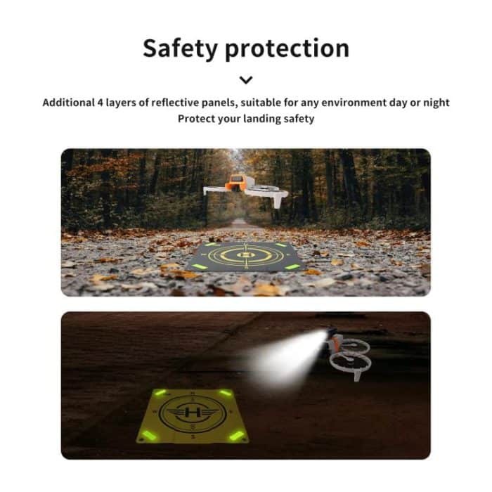 CQT 55cm Universal Reflective Drone Landing Pad Dual-Sided Waterproof Foldable Mat with Ground Pegs – Bild 4