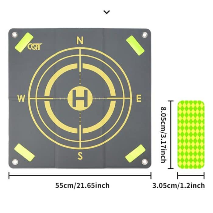 CQT 55cm Universal Reflective Drone Landing Pad Dual-Sided Waterproof Foldable Mat with Ground Pegs – Bild 9