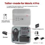 For DJI Mavic 4 Pro Fly More Combo / Creator Combo Carrying Case Durable PU Crossbody Shoulder Bag, Shoulder Bag Black, Shoulder Bag Gray – Bild 3