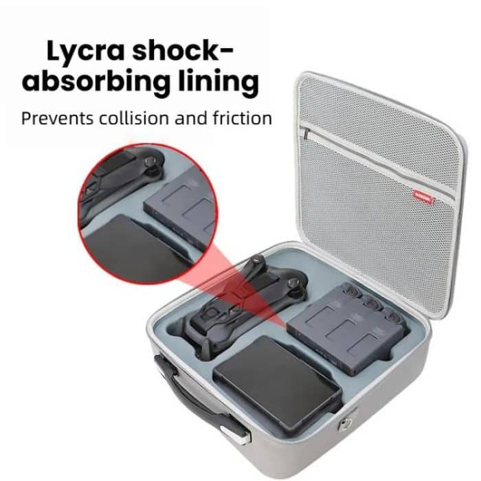 For DJI Mavic 4 Pro Fly More Combo / Creator Combo Carrying Case Durable PU Crossbody Shoulder Bag, Shoulder Bag Black, Shoulder Bag Gray – Bild 4