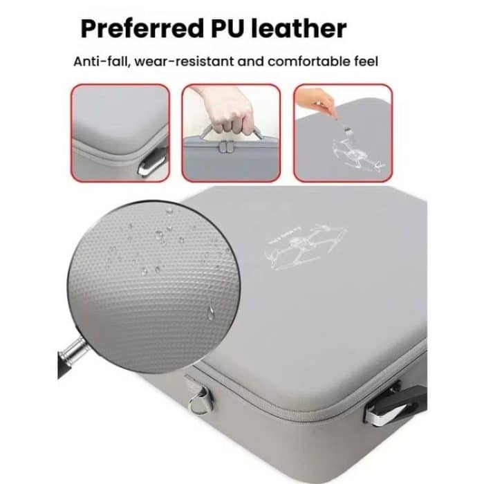 For DJI Mavic 4 Pro Fly More Combo / Creator Combo Carrying Case Durable PU Crossbody Shoulder Bag, Shoulder Bag Black, Shoulder Bag Gray – Bild 5