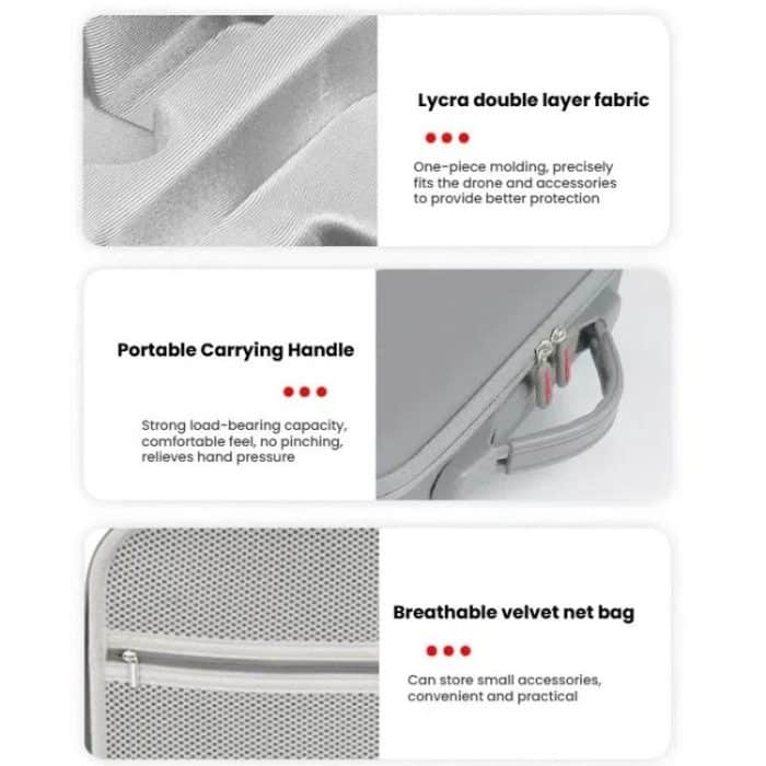 For DJI Mavic 4 Pro Fly More Combo / Creator Combo Carrying Case Durable PU Crossbody Shoulder Bag, Shoulder Bag Black, Shoulder Bag Gray – Bild 7