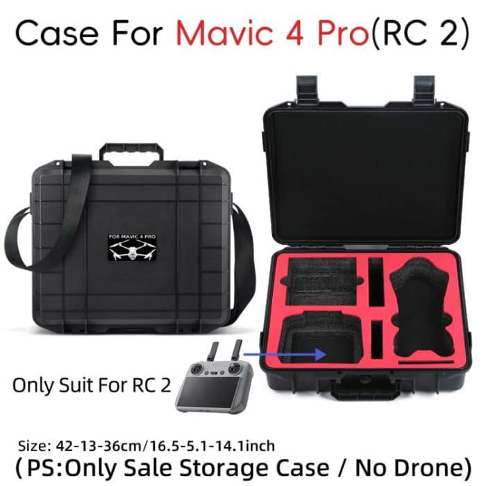 For DJI Mavic 4 Pro Fly More Combo RC 2 Explosion-Proof Box EVA Shockproof Storage Case With Shoulder Strap – Bild 2