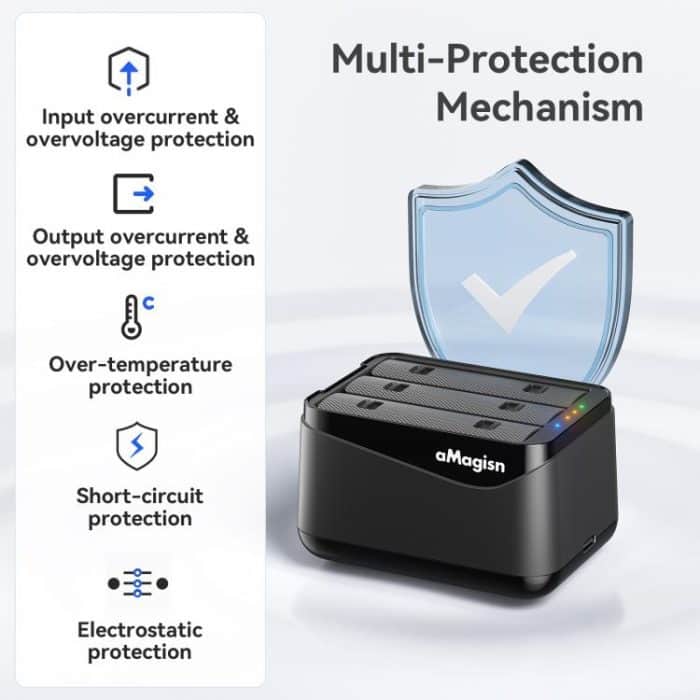 Für Insta360 X5 Kamera AMagisn Batterie Ladegerät Schnelle Ladestation Für 3 Batterien Gleichzeitig – Bild 11