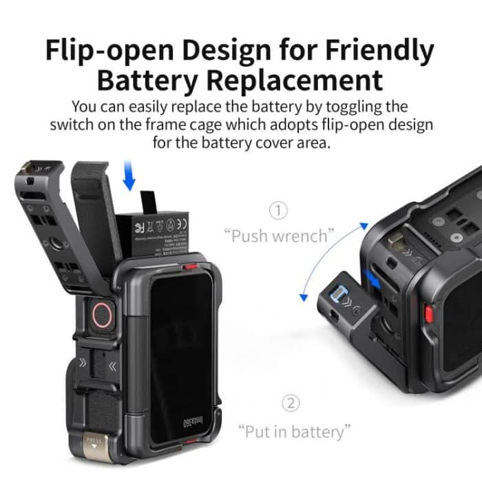 For Insta360 Ace Pro 2 / Ace Pro Camera AMagisn Quick Release Metal Cage Horizontal & Vertical Shooting Protective Frame – Bild 5