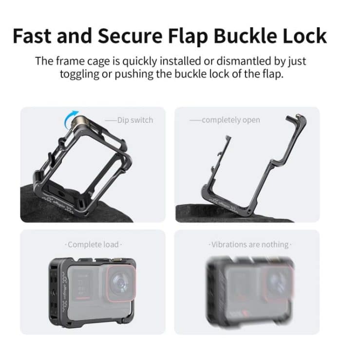 For Insta360 Ace Pro 2 / Ace Pro Camera AMagisn Quick Release Metal Cage Horizontal & Vertical Shooting Protective Frame – Bild 10