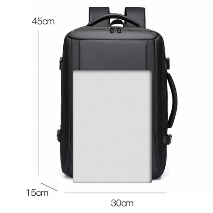 WEIXIER B759 Simple Expandable Men Shoulder Bag Large Capacity Laptop Backpacks – Bild 12