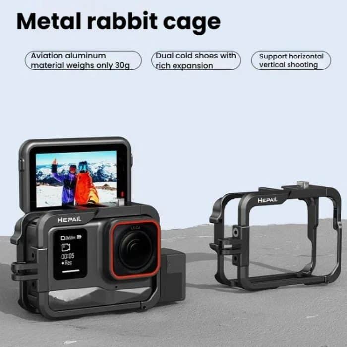 Metal Rabbit Cage Camera Frame Accessories, For Insta360 Ace HEPAIL AC-25, For Insta360 Ace Pro HEPAIL AC-26 – Bild 2