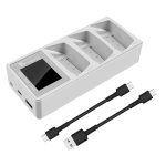 Für DJI Flip Drone YX 3-Kanal-Batterieladegerät mit Farb-LCD-Bildschirm Smart Charging Hub