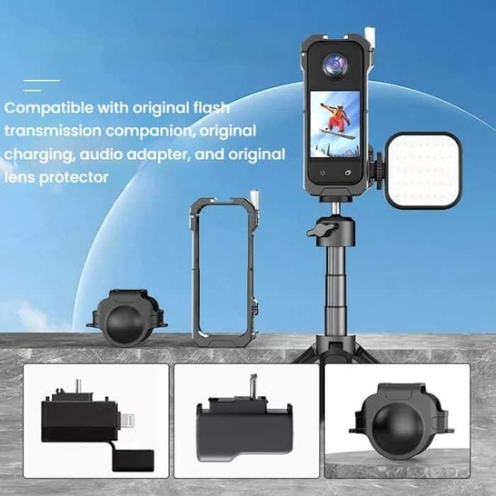 Für Insta360 X3 HEPAIL AC62 Metall Kaninchen Käfig Magnetische Saug Horizontale Vertikale Schutz Rahmen – Bild 7