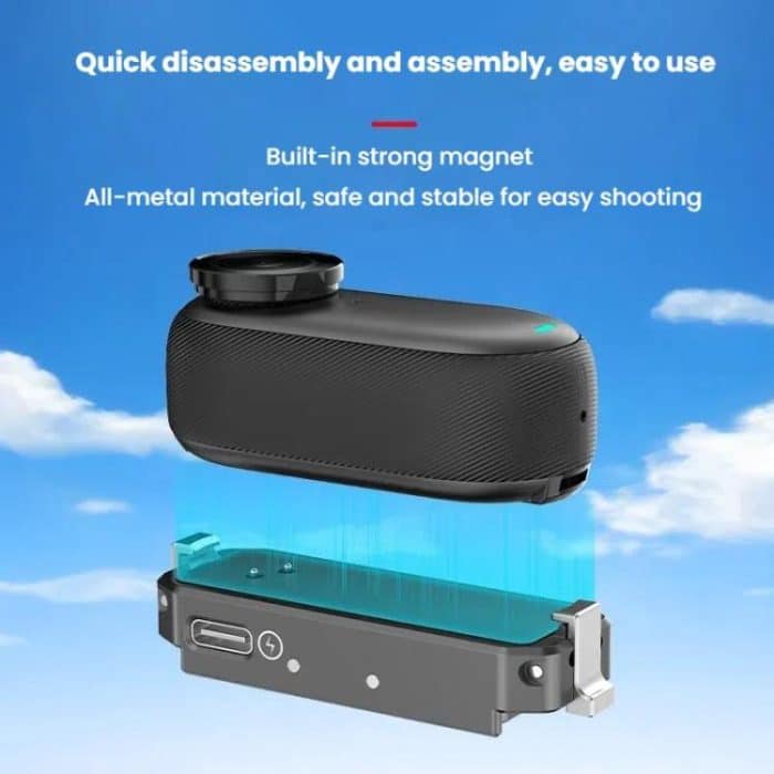 Für Insta360 GO 3 / 3S HEPAIL AC69 Aluminiumlegierung Schnellverschluss-Ladestation – Bild 4