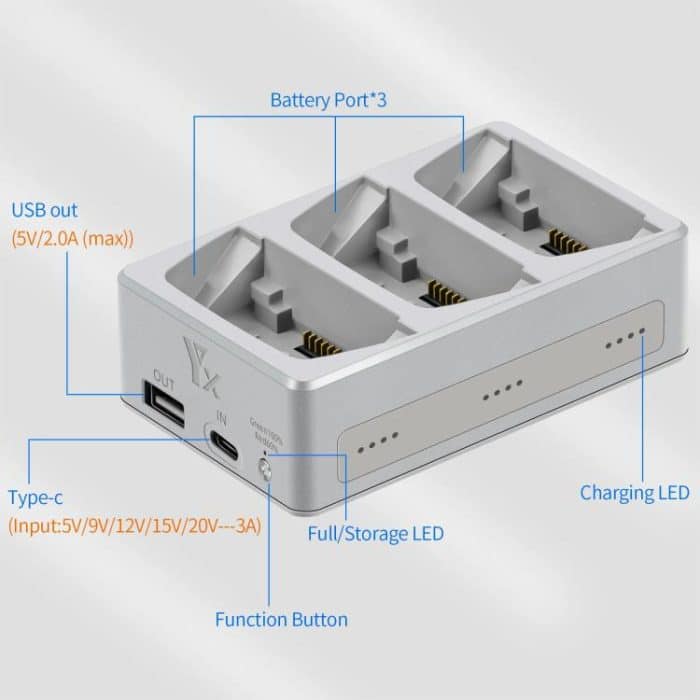 Für DJI Flip YX 3-Wege-Ladegerät Bidirektionales Batteriemanagementsystem – Bild 10