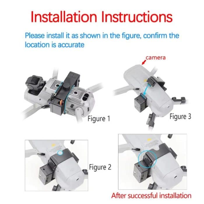 Für DJI Mavic Air 2 Drone YX Airdrop System Wiederaufladbare Werfer Last 500g – Bild 7