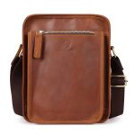 HUMERPAUL MH702 Men Vertical Crossbody Bag Casual Leather Shoulder Bag
