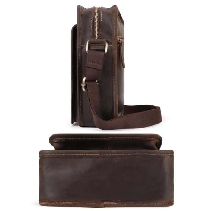 HUMERPAUL MH702 Men Vertical Crossbody Bag Casual Leather Shoulder Bag – Bild 3