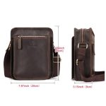 HUMERPAUL MH702 Men Vertical Crossbody Bag Casual Leather Shoulder Bag – Bild 5
