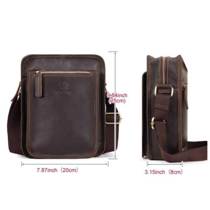 HUMERPAUL MH702 Men Vertical Crossbody Bag Casual Leather Shoulder Bag – Bild 5