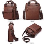 HUMERPAUL HUMH544 Business Commuter Leather Men Shoulder Bag – Bild 4