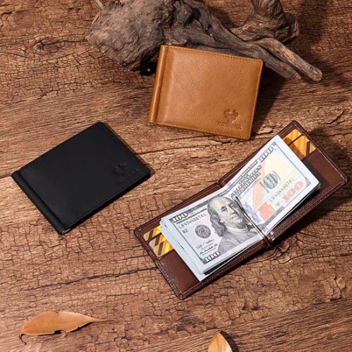 HUMERPAUL BP827 Simple Leather Wallet Lightweight Men Card Holder – Bild 3