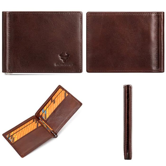 HUMERPAUL BP827 Simple Leather Wallet Lightweight Men Card Holder – Bild 4