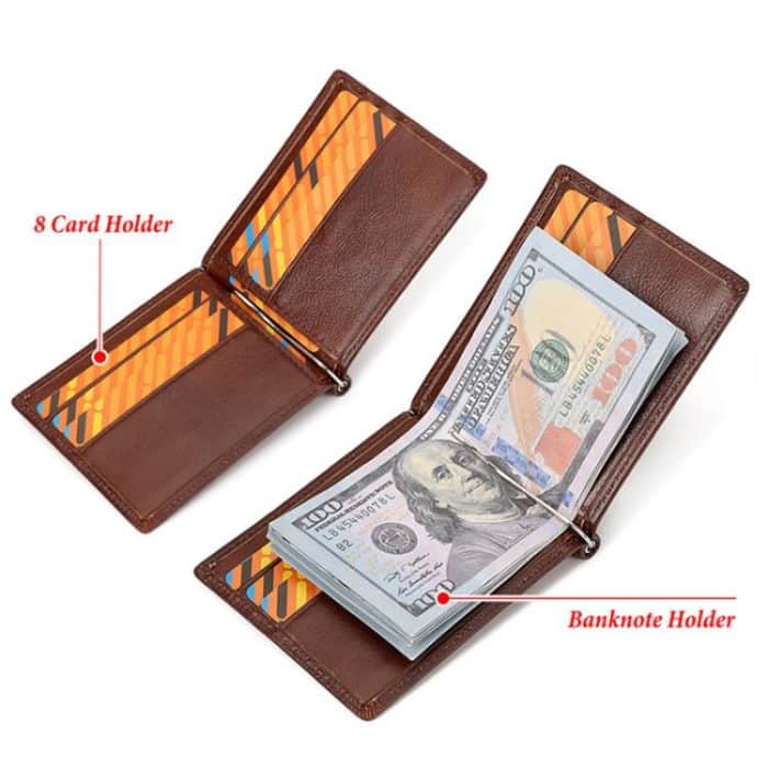 HUMERPAUL BP827 Simple Leather Wallet Lightweight Men Card Holder – Bild 6