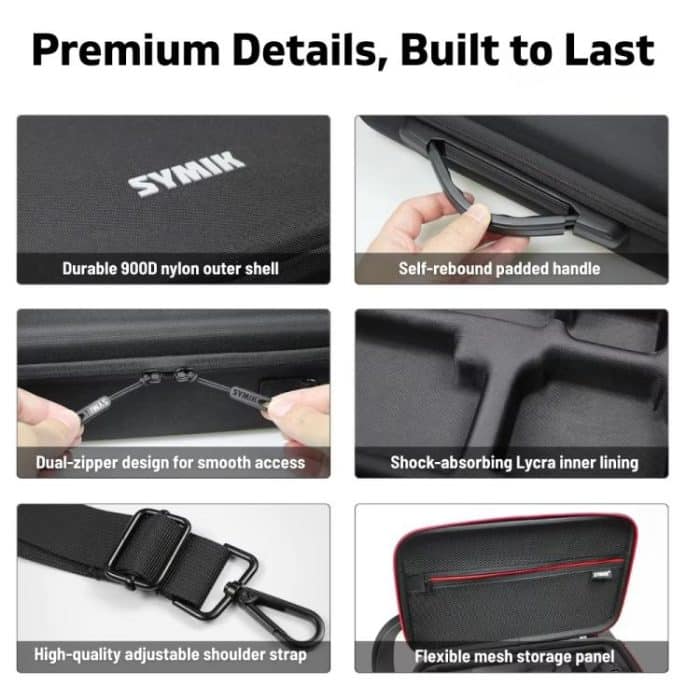 For Insta360 X5 / X4 Camera SYMIK Large Capacity Storage Bag Handbag Messenger Carrying Case – Bild 5