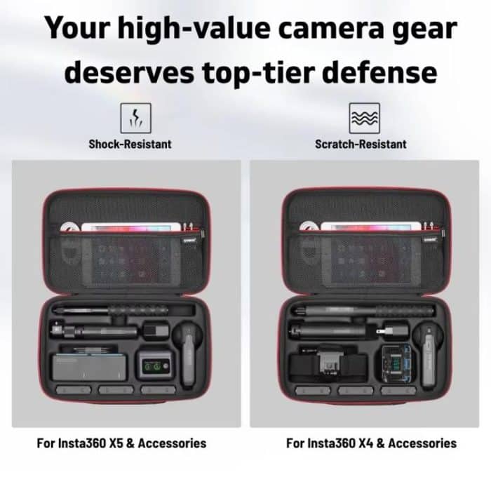 For Insta360 X5 / X4 Camera SYMIK Large Capacity Storage Bag Handbag Messenger Carrying Case – Bild 7