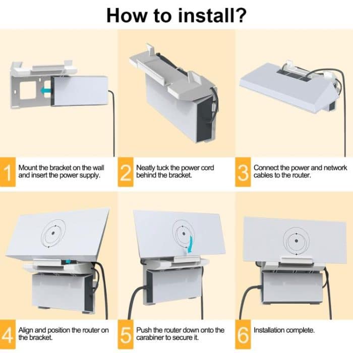 For Starlink Gen 3 Router Power Supply 2 In 1 ABS Bracket, S6880 – Bild 7