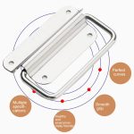 304 Stainless Steel Folding Pull Handle For Cabine Kitchen Drawer Door Toolbox, 50mm, 75mm, 100mm – Bild 3