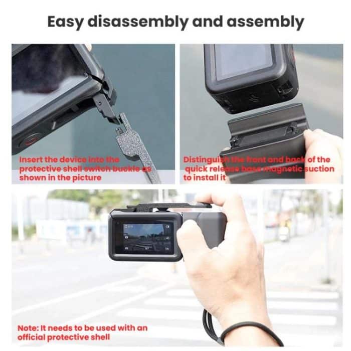 Street Vlogging Handle For DJI Osmo Action 5 Pro / Action 4 / Action 3 Magnetic Grip, For DJI Osmo Action – Bild 7