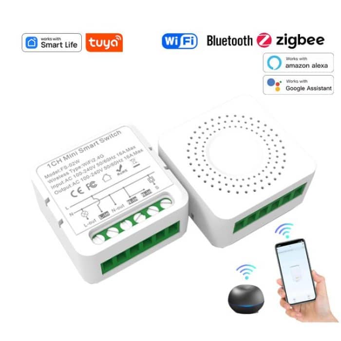 Smart Switch Voice Timer Switch For Amazon Alexa / Google Assistant, FS-02W 1CH WiFi 16A, FS-02W 1CH WiFi+Bluetooth 16A, FS-02HW 2CH WiFi+Bluetooth 16A, FS-02HW 2CH WiFi+Bluetooth 10A, FS-03W5 3CH WiFi+Bluetooth 10A, FS-04W5 4CH WiFi+Bluetooth 5A... – Bild 2