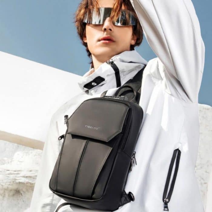 Tigernu Men Large Capacity Chest Bag Anti-Theft Crossbody Shoulder Bag with TSA007 Approved Lock, Tigernu Black – Bild 2