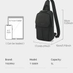 Tigernu Men Large Capacity Chest Bag Anti-Theft Crossbody Shoulder Bag with TSA007 Approved Lock, Tigernu Black – Bild 10