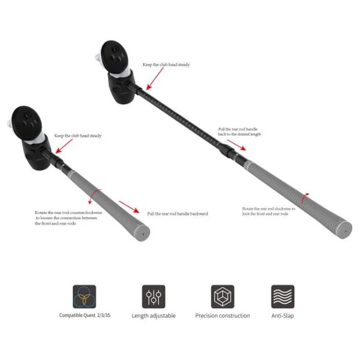 Für Meta Quest 3S / 3 / 2 DOBE TY-3881 Griff Golf Club Universal Sports Club Grip – Bild 5