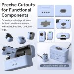 For DJI Mic Mini aMagisn MP01 Silicone Protective Case, 3 In 1 Black, 3 In 1 Gray, 3 In 1 Pink, 3 In 1 Purple, 3 In 1 Blue, 4 In 1 Black, 4 In 1 Gray, 4 In 1 Pink, 4 In 1 Purple, 4 In 1 Blue – Bild 4