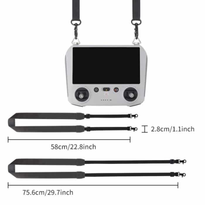 For DJI RC/RC 2/RC Pro/RC Plus Adjustable Soft Leather Neck Strap Dual-Hook Hands-Free Shoulder Belt, For DJI RC/RC 2/RC Pro/RC Plus – Bild 11