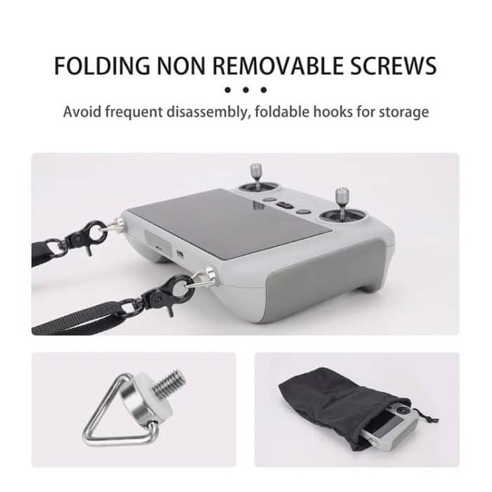 For DJI RC/RC 2/RC Pro/RC Plus Adjustable Soft Leather Neck Strap Dual-Hook Hands-Free Shoulder Belt, For DJI RC/RC 2/RC Pro/RC Plus – Bild 6