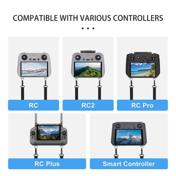 For DJI RC/RC 2/RC Pro/RC Plus Adjustable Soft Leather Neck Strap Dual-Hook Hands-Free Shoulder Belt, For DJI RC/RC 2/RC Pro/RC Plus – Bild 8