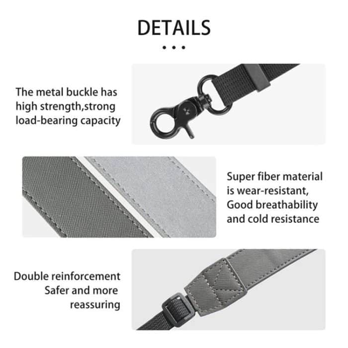 For DJI RC/RC 2/RC Pro/RC Plus Adjustable Soft Leather Neck Strap Dual-Hook Hands-Free Shoulder Belt, For DJI RC/RC 2/RC Pro/RC Plus – Bild 9