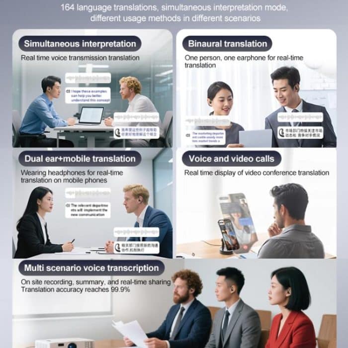 164 Languages Simultaneous Interpretation Intelligent Bluetooth Earphones – Bild 3