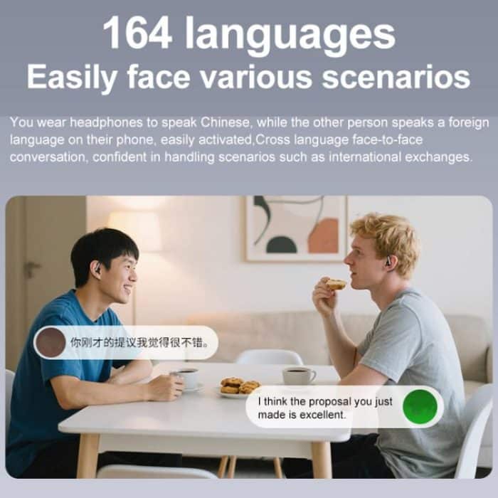164 Languages Simultaneous Interpretation Intelligent Bluetooth Earphones – Bild 4