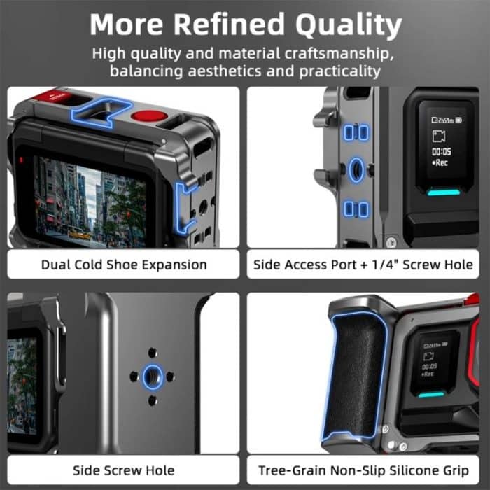 For Insta360 Ace Pro 2 / Ace Pro Flymile Xplorer Grip Kit Street Photography Handle Metal Cage Case – Bild 11