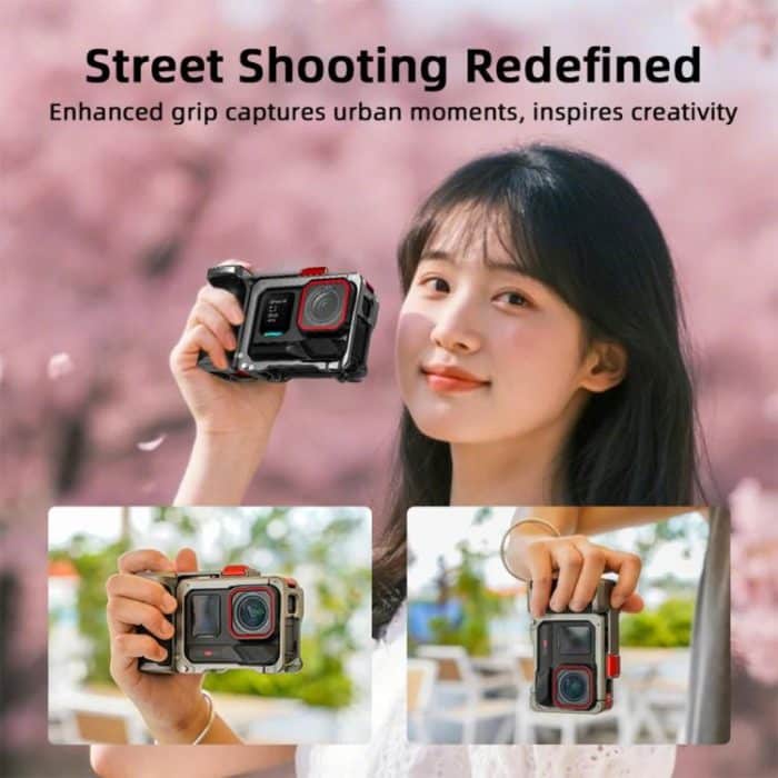 For Insta360 Ace Pro 2 / Ace Pro Flymile Xplorer Grip Kit Street Photography Handle Metal Cage Case – Bild 4