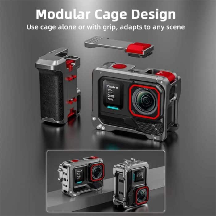 For Insta360 Ace Pro 2 / Ace Pro Flymile Xplorer Grip Kit Street Photography Handle Metal Cage Case – Bild 8