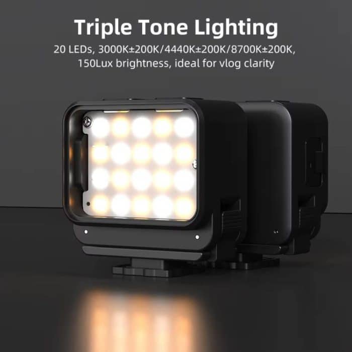 For DJI Action 5 Pro/ Action 4 Flymile 20 LEDs Magnetic Fill Light Rechargeable Video Light 3000K/4440K/8700K Adjustable – Bild 5