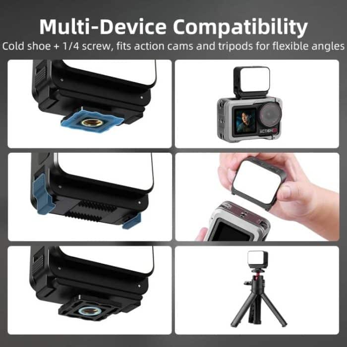 For DJI Action 5 Pro/ Action 4 Flymile 20 LEDs Magnetic Fill Light Rechargeable Video Light 3000K/4440K/8700K Adjustable – Bild 7