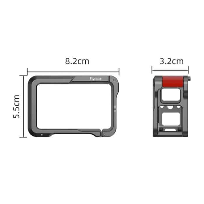 For DJI Action 5 Pro/Action 4/Action 3 Flymile Aluminum Alloy Camera Cage Protective Metal Frame – Bild 14