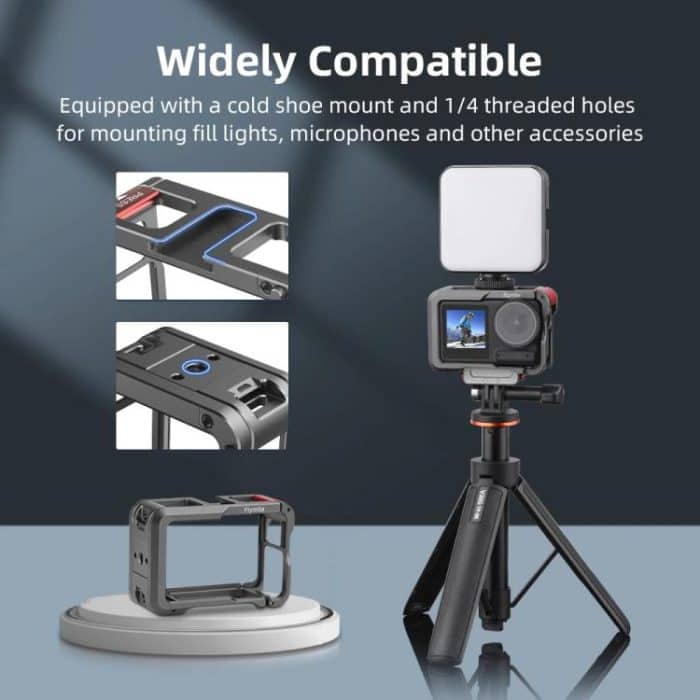 For DJI Action 5 Pro/Action 4/Action 3 Flymile Aluminum Alloy Camera Cage Protective Metal Frame – Bild 5