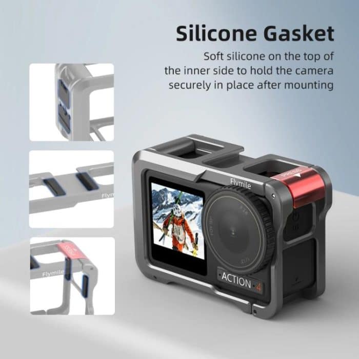 For DJI Action 5 Pro/Action 4/Action 3 Flymile Aluminum Alloy Camera Cage Protective Metal Frame – Bild 6