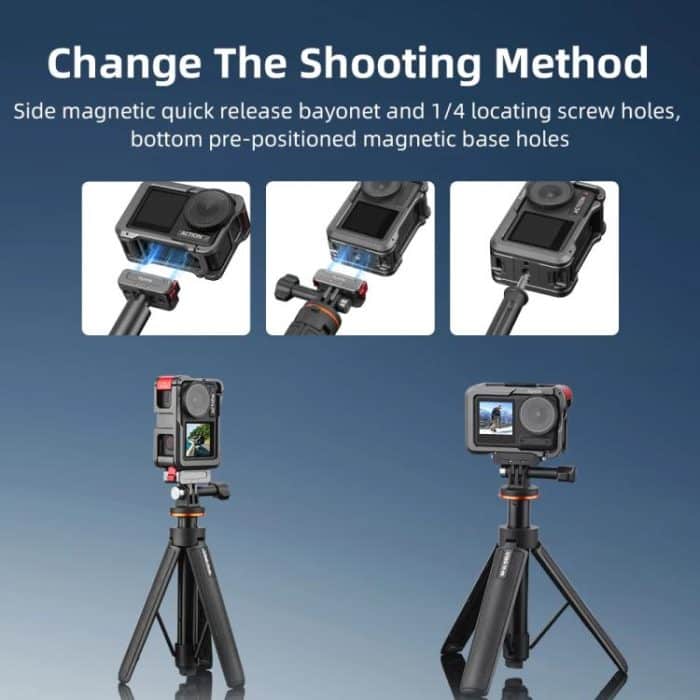 For DJI Action 5 Pro/Action 4/Action 3 Flymile Aluminum Alloy Camera Cage Protective Metal Frame – Bild 9